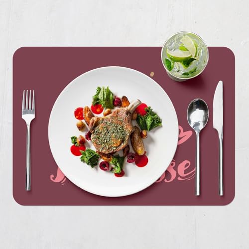 Napperons rouge enfant en liège grand format pour table propre