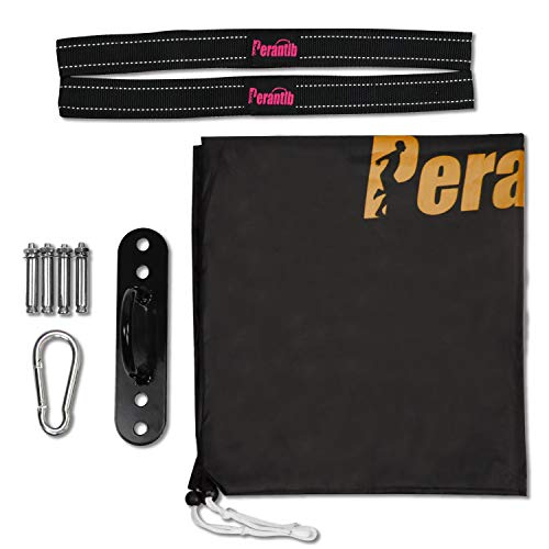 Perantlb Poly Battle Rope with Cloth Sleeve -1.5/2 Inch Diameter 30' 40' 50' Lengths -Gym Muscle Toning Metabolic Workout Fitness, Battle Rope Anchor Strap Kit Included (1.5