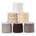 PandaHall Elite 6 Rolls 3mm Lace Faux Leather Suede Beading Cords Velvet String 5.5 Yard per Pack 6 Mixed Colors 4