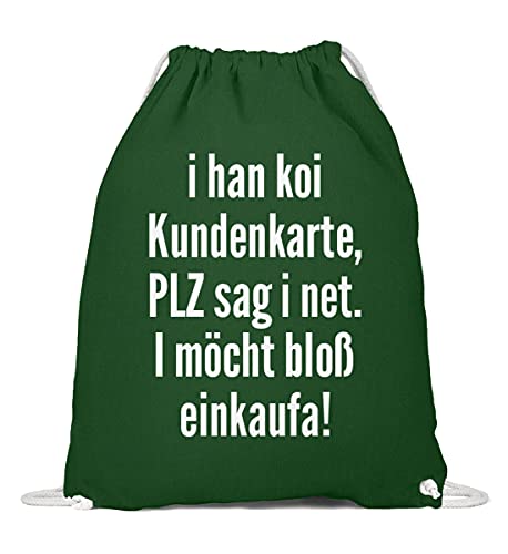 Gymsac en coton vert bouteille grand sac à dos cordon shopping loisirs tissu naturel