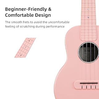 TOM 23″ Carbon Fiber Concert Ukulele – Upgraded Ukelele Kit with Quick Locking Strap, Waterproof, Ultra-Lightweight (1.25 lbs), Ideal for Beginners, Professionals & Outdoor Adventures (Pink) - Les Beatles, Paul McCartney, John Lennon, RIngo Starr, George Harrison TOM 23" Carbon Fiber Concert Ukulele – Upgraded Ukelele Kit with Quick Locking Strap, Waterproof, Ultra-Lightweight (1.25 lbs), Ideal for Beginners, Professionals & Outdoor Adventures (Pink) – Image 6