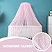 CNAFGBGG Crib Canopy, Breathable Fine Mesh Baby Bed Canopy, Jacquard Pattern Crib Tent, Mosquito Net for 16.4ft Circumference Baby Bed