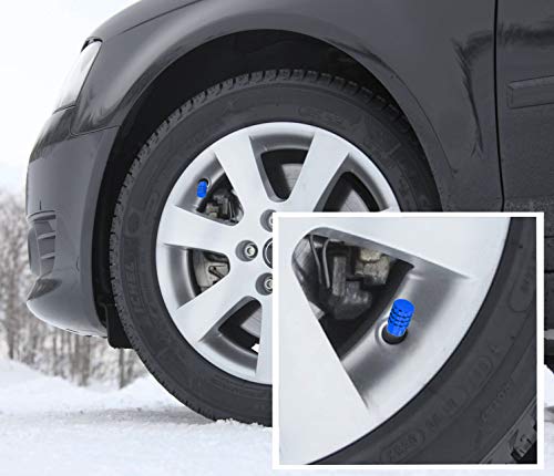 image for Arenbel Tire Valve Caps 4 Pack Universal Metal Heavy-Duty Stem Covers 