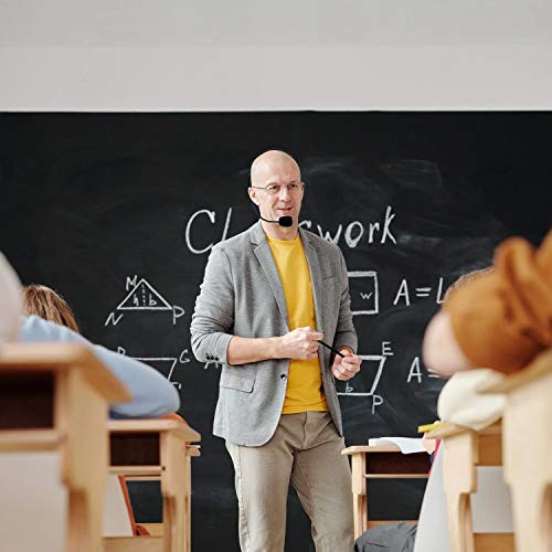 Auear 2 Pack Headset Microphone Flexible Wired Boom Standard 3.5Mm Connector Jack Black For Voice Amplifier Teachers Speakers Belt Pack Mic Systems Computer #TOP6