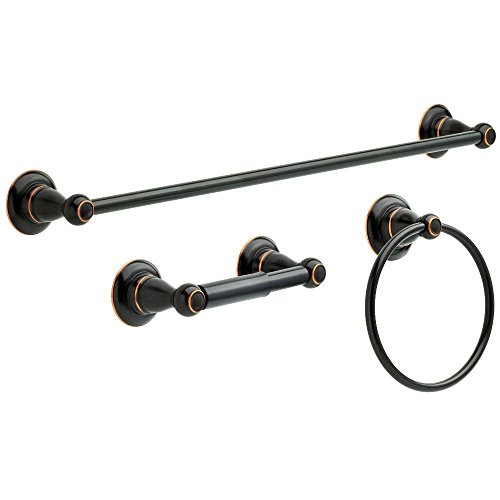Delta Porter kit d'accessoires de bain bronze huilé pour rangement mural chic