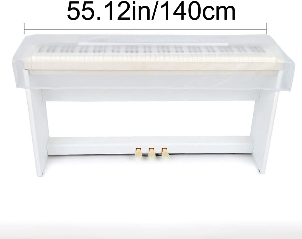 Transparent Waterproof Keyboard Cover for 61/76/88 Keys Electronic Piano, Transparent Piano Keyboard Dust Cover, Easy to Use and Clean