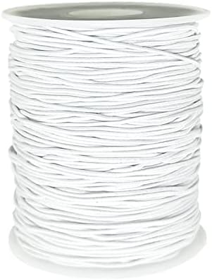 Elastic Thread Bead Cord Elastic Band Jewellery Making Cord Rubber Cord Rainbow Colour Stretch Cord Craft Cord Beads Cord for DIY Jewellery (White)