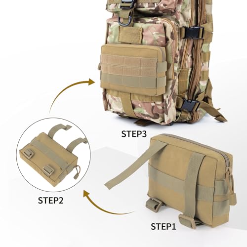 Bolsas táticas Molle, Bolsa Pequena Molle, Bolsa Tática Modular, Multifuncional, Portátil e Compacta