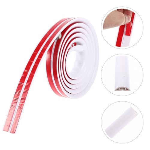 SHOWERORO Tubo organizador de cables autoadhesivo de PVC, 2m, 10x6mm, blanco para gestión de cables en hogar y oficina miniatura 7