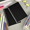 DSTELIN Blank Spiral Notebook, 3-Pack, Soft Cover, Sketch book, 100 Pages / 50 Sheets, 7.5 inch x 5.1 inch, 100GSM, (Black) #5