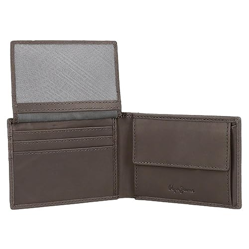 Pepe Jeans Unisex. 7883134 Carteira De Couro Checkbox Cinzento (Osfa), Casual, Cinza, Pele - 3