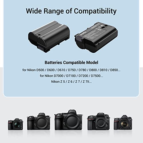SMALLRIG-EN-EL15-Replacement-Battery-for-Camera-and-LCD-Screen-Charger-Rechargeable-Battery-for-Nikon-Z6-Z7-D7500-D850-D7000-D7100-D7200-D500-D780-D600-D610-D800-D810-38200