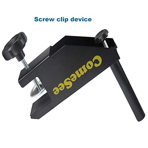 Comesee Professional Table Tennis Ping Pong Net Post Set Strength Screw Clamp With Net Clip Insert, 1.65 Inch Width Grip Holder, Tension And Height Adjustable Easy Set Up (Black) #TOP4