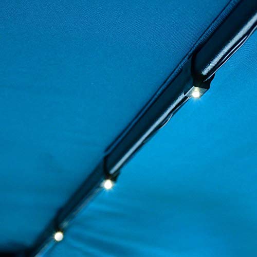 Chimaera 10' 8-Rib Patio Umbrella Solar String Lights Cool White #TOP1