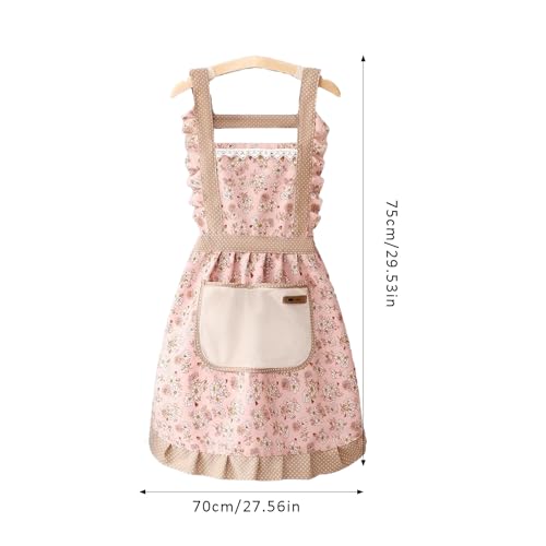 Zcbzbn Frauen KüChe SchüRze, Kochen KochschüRze Mit Taschen, Verstellbare Damen SchüRzen, Women'S Apron FüR Kirche, Haus, Restaurant, Cafe, Kochen, Backen