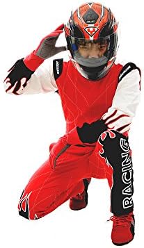 jxhracing RB-C06032 Two Layer Shiny Go Kart Racing Suit-Small