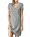 Produktbild Skiny Damen Nachthemden Sleep & Dream Sleepshirt Kurzarm, mit Print, Gr. 36, Grau (STONE GREY MELA 5593)