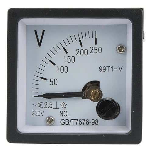Voltmètre CA 250V pointeur 48x48mm indicateur de tension analogique