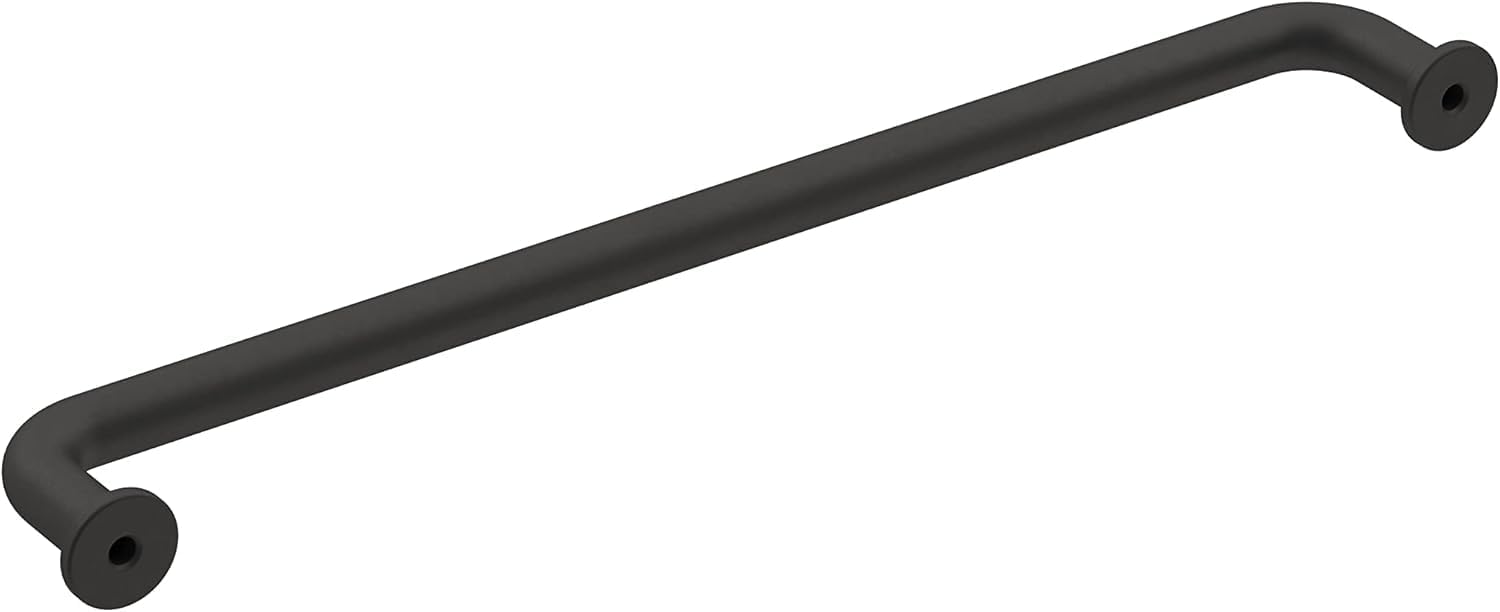 Amerock | Cabinet Pull | Matte Black | 7-9/16 inch (192 mm) Center-to-Center | Factor | 1 Pack | Drawer Pull | Cabinet Handle | Cabinet Hardware