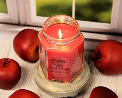Apple Jack-N-Peel Scented Blended Soy Candle | Hand Poured Highly Fragranced Candles Made In The Usa By Just Makes Scents (8 Oz) #TOP3