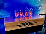 Nixie Tube Clock in a Solid Wood Case, Vintage Soviet in-14 desk or table clocks (Ash Solid Wood)