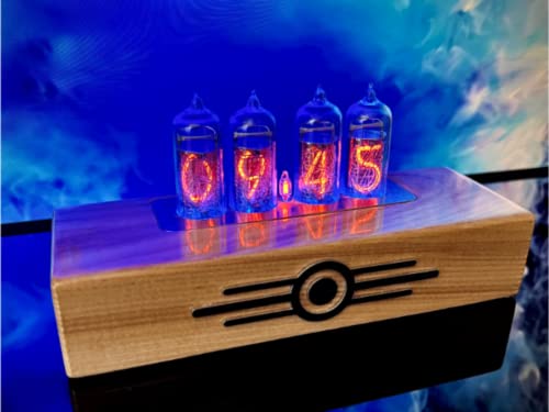 Nixie Tube Clock In A Solid Wood Case, Vintage Soviet In-14 Desk Or Table Clocks (Ash Solid Wood) #TOP22