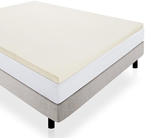 Infinizen Memory Foam Mattress Bed Topper: 2'' Thickness Queen Size - Made in USA