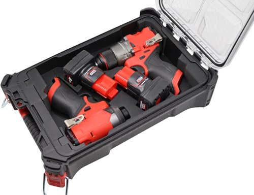 Kompatibel mit MILWAUKEE Packout Compact 3D-gedruckter PLA+ Einsatz für M12 FPD2 / FID2 Bohr- & Schlagschrauber | Organizer für Compact Box Sicher kompakt & robust