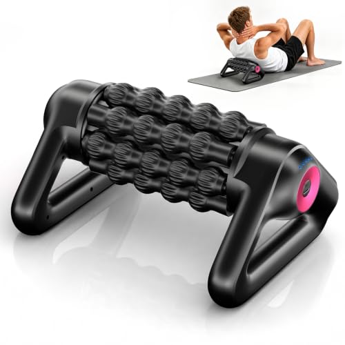 Beyn Rolling Percussive Massager – Deep Tissue Muscle Massager and Back Roller, Rechargeable Leg Massager Roller, 5-Speed Massage Roller Stick for Legs, Foot & Calf Massager