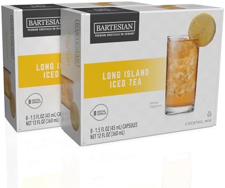 Bartesian 16-Pack Long Island Iced Tea Mixer Capsules for Cocktail Machine – Home Bar Mixology Cocktails Mix Pod Capsule Set To Use With the Bartesian Cocktail Drink Maker Machine