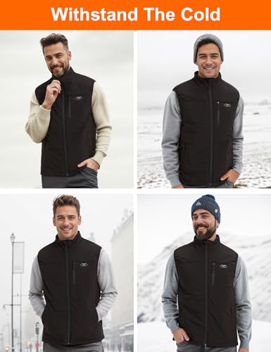 Techstuph Beheizbare Weste Herren mit 3 Einstellbar Temperatur 11 Heizzonen Heizweste Damen Beheizbare Jacke Maximale Temperatur 140°F (Ohne akku)