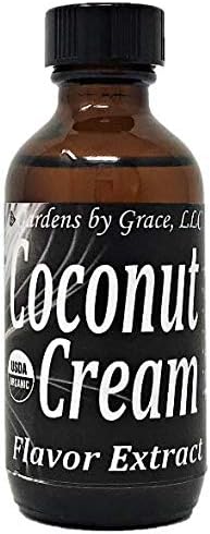 Organic Flavor Extract Coconut | Use in Gourmet Snacks, Candy, Beverages, Baking, Ice Cream, Frosting, Syrup and More | GMO-Free, Vegan, Gluten-Free, 2 oz