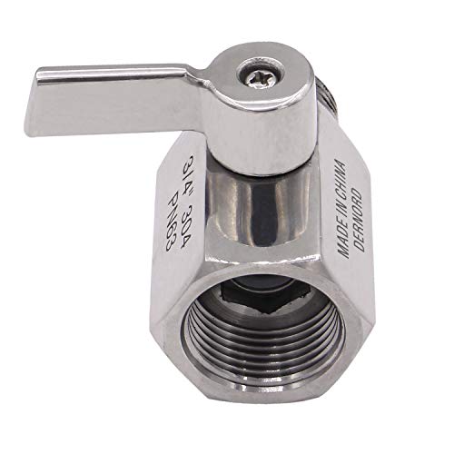 DERNORD NPT Ball Valve 3/4" NPT Famale x Male Thread with Stainless Steel 304 Handle(Pack of 2)