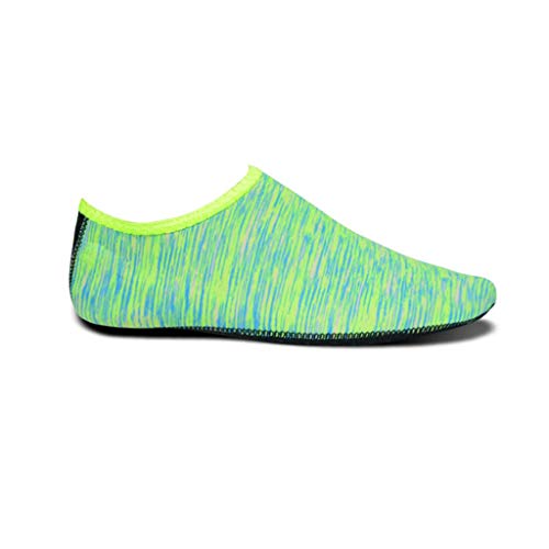 WPCBAA Natation Eau Aqua Chaussures Hommes Femmes Plage Chaussures Unisexe Aqua Plat Doux Marcher Amant Yoga Chaussures Antidérapant Baskets (Couleur : Vert, Size : M)