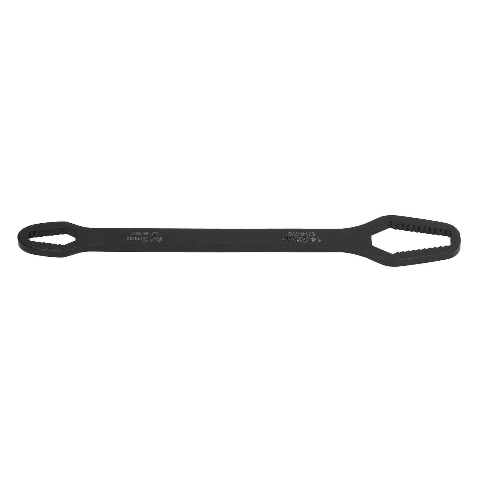 Jelquix Black Double Ended Self Tightening Wrench Multifunctional Adjustable 8-22Mm Chrome Vanadium Steel For Auto Repair And Mechanical Engineering (Black)