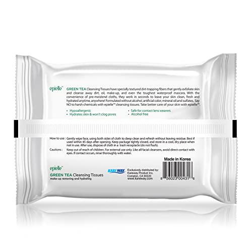 Epielle 437-431 6PK New Makeup Remover Cleansing Wipes Tissue - Cucumber 30 Count 6 Pack | Gentle For All Skin Types | Daily Facial Cleansing Towelettes | Removes Dirt, Oil, Makeup thumb #4