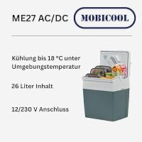 Mobicool ME27 elektrische Kühlbox, 12V und 230V, 26L, blau - Mini-Kühlschrank für Auto, Camping, Urlaub, Boot, Festivals - leicht, tragbar, mit praktischem Kabelfach und Eco/Max Modus – Ansicht 3