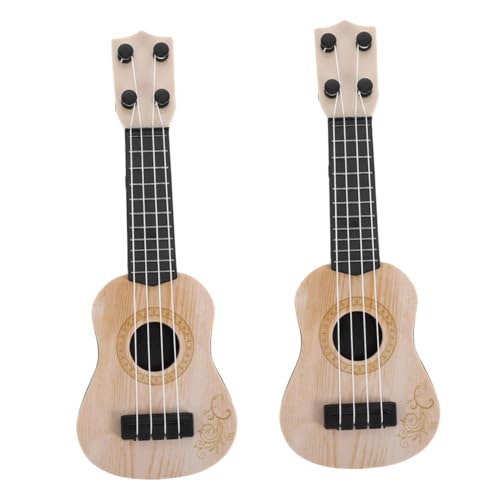 YARNOW 2 Piezas Mini Ukulele Guitarra para Cuerdas Educativas Juguete Musical para Principiantes y Resistente para Desarrollo Infantil Aire