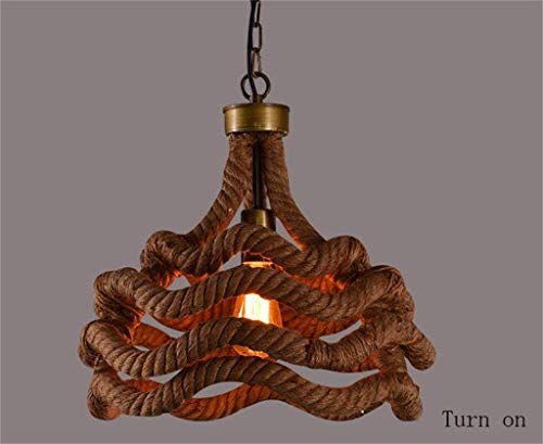 Preisvergleich Produktbild QSD Cailin Environmental Chandelier, Industrieller Hanf Amerikanischer Country Schmiedeeisen Kronleuchter Kreatives Restaurant Bar Cafe Tischleuchter Effizienz: A