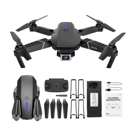 Mini Drone E88 4k 2.4ghz Camera Manobra 3 Baterias