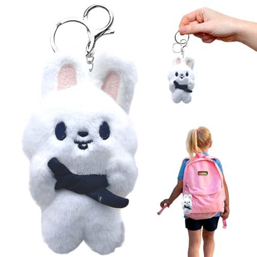 HOVCEH Stray Kids Llavero Peluche, Magnético Llaveros Bonitos de Peluche Suave, Colgante de Mochila de Peluche para Niñas, Colgante de Bolso para Mujeres Niñas
