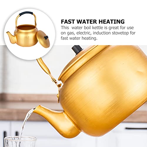 Théière en aluminium dorée Healeved bouilloire légère de 0.75L - 8