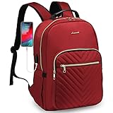 DURCHGEDACHT & SAFE：Ein GepäCkband Von Diesem Damen Rucksack Erlaubt Auf GepäCk/Koffer Zu Passen, Macht Die Trage Bei Reise Leichter. Eine Versteckte Anti-Diebstahl-Tasche Auf Der RüCkseite SchüTzt Ihre Wertvollen GegenstäNde Vor Dieben.