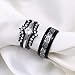 ringheart 2 Rings His and Hers Couple Rings Black Plated 3pcs Womens Wedding Ring Sets Titanium Steel Mens Ring Wedding Bands