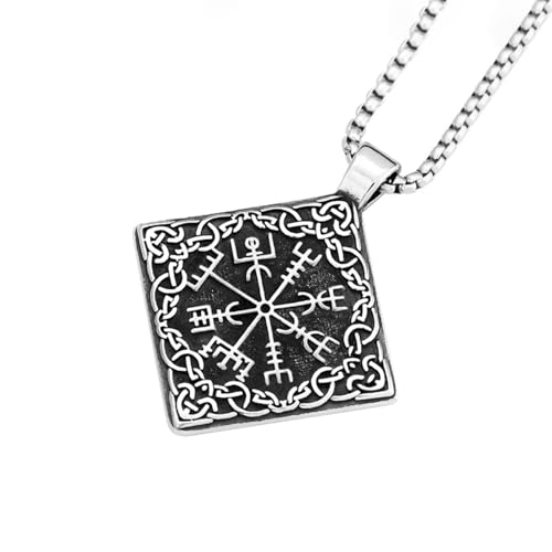 Collier boussole viking pour homme et femme pendentif celtique vintage