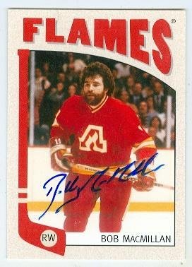 Bob MacMillan autographed hockey card (Atlanta Flames) 2005 ITG #302 - Autographed Hockey Cards