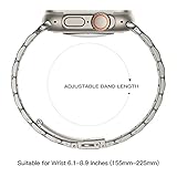 Netolo Titanium Metal Straps Compatible with Apple Watch Ultra 2 Strap 49mm, 24mm Wide and Colour-Matched Stainless Steel Replacement Band Compatible with Apple Watch Ultra Strap 49mm for Men Women - Image 7