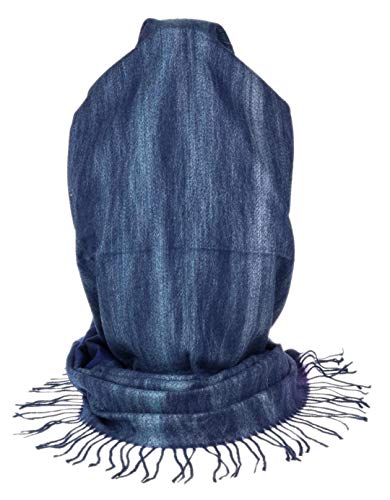 Foulard uni bleu pour femme l'excellence des finitions Girly Handbags au drapé parfait