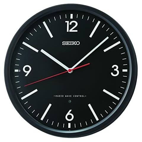 Seiko Wanduhr Kunststoff schwarz QHR027K Cover