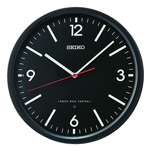 Preisvergleich Produktbild Seiko Wanduhr Kunststoff schwarz QHR027K